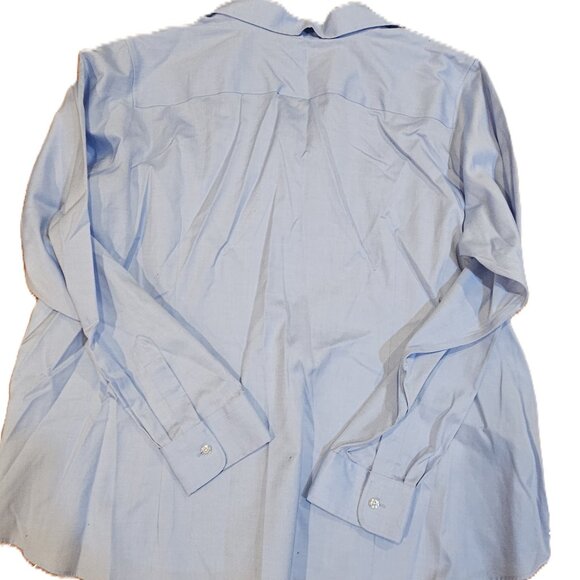 26 Lands End No Iron Pointed Oxford Long Sleeve Button Down Shirt - Picture 2 of 4